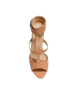 Women Tan Sandals Block 4