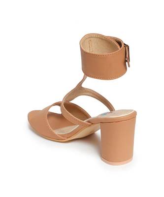Women Tan Sandals Block 7