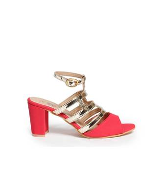 Women Red Sandals Block 2