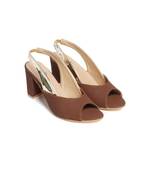 Women Brown Sandals Block
