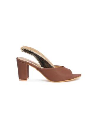 Women Brown Sandals Block 2