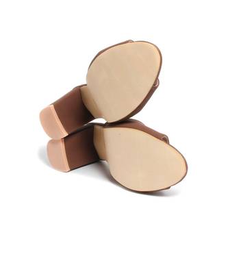 Women Brown Sandals Block 3