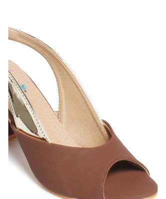 Women Brown Sandals Block 6