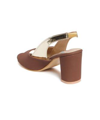 Women Brown Sandals Block 7