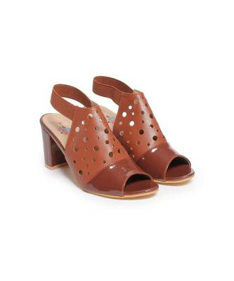 Women Brown Sandals Block 1
