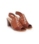 Women Brown Sandals Block