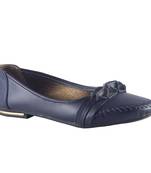 Women Synthetic Blue  slip on  ballerina