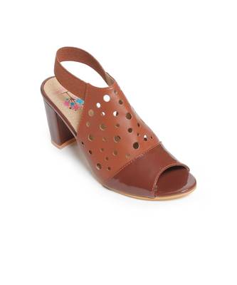 Women Brown Sandals Block 3