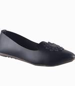 Women Synthetic Black Bellies slip on