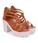 Women Brown Sandals Block