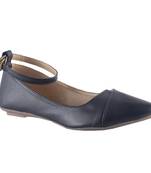 Women Synthetic Black ankle strap Bellies