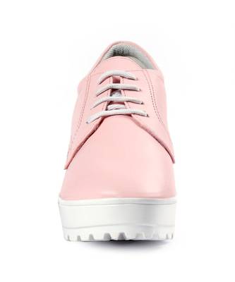 Women Baby Pink Heeled Boots Block 6