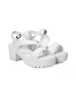 Women White Sandals Block