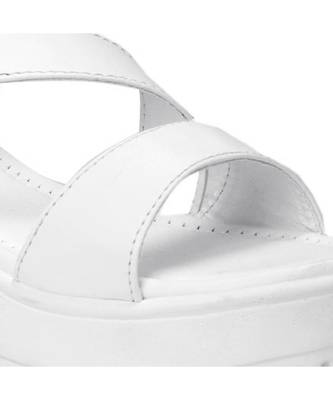 Women White Sandals Block 2
