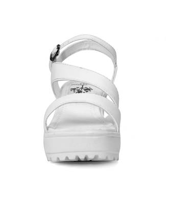 Women White Sandals Block 8