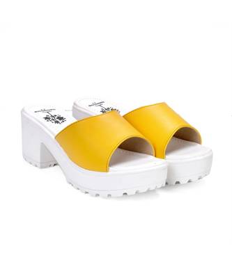Women Yellow Sandals Block 1