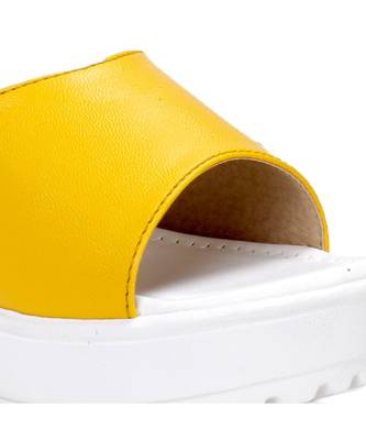 Women Yellow Sandals Block 2