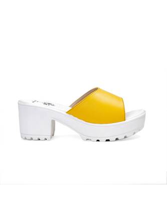 Women Yellow Sandals Block 3