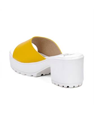 Women Yellow Sandals Block 4