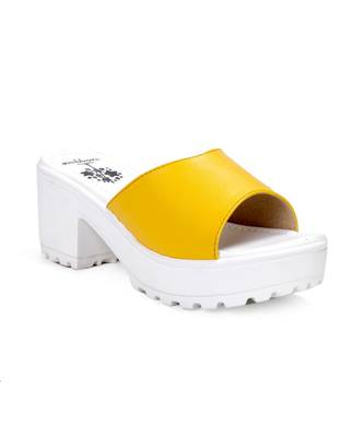 Women Yellow Sandals Block 5
