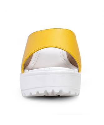 Women Yellow Sandals Block 8