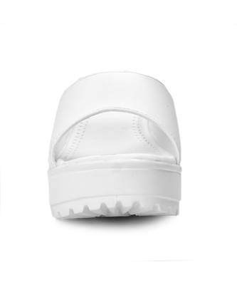 Women White Sandals Block 8