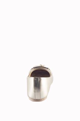 Women Synthetic Gold Bellies slip on 3