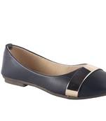 Women Synthetic Black slip on  Bellies