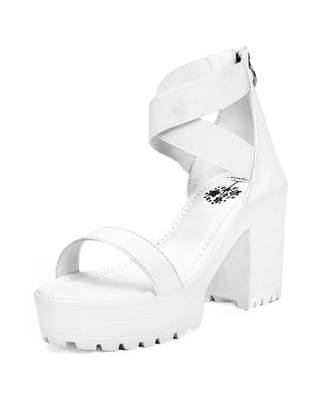 Women White Sandals Block 7