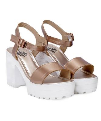Women Copper Sandals Block 1