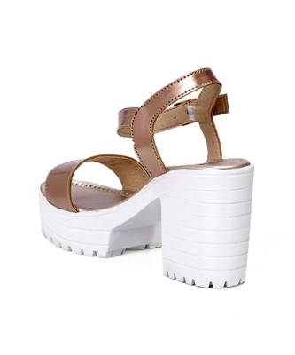 Women Copper Sandals Block 4