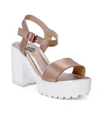 Women Copper Sandals Block 5