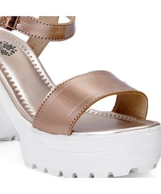 Women Copper Sandals Block 7