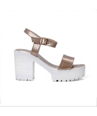 Women Copper Sandals Block 8