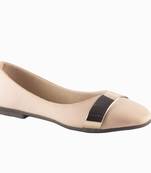 Women Synthetic beige slip on  Bellies