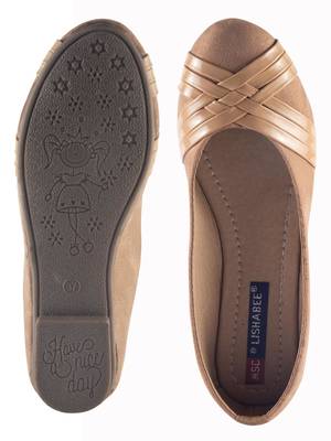 Women Synthetic Beige slip on  Bellies 5