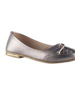 Women Synthetic Grey slip on  Bellies