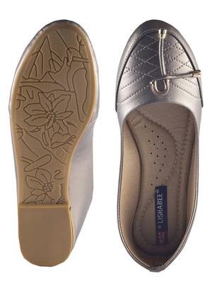 Women Synthetic Grey slip on  Bellies 5