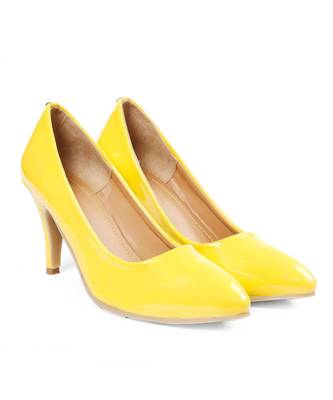 Women Yellow Pumps Stiletto 1