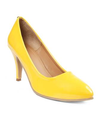 Women Yellow Pumps Stiletto 5