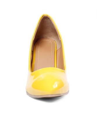 Women Yellow Pumps Stiletto 6