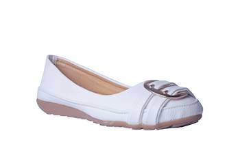 Women Synthetic White  ballerina 1
