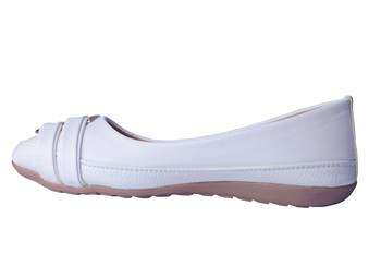 Women Synthetic White  ballerina 3