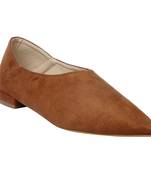 Women Synthetic Brown belly shoe