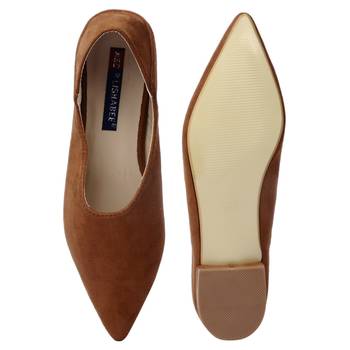 Women Synthetic Brown belly shoe 5