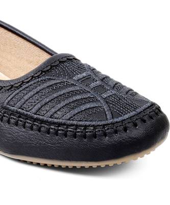 Women Black Flats Ballerinas 2