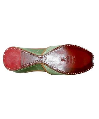 Lite Green Embroidery Party Wear Ethnic.Jutti 5