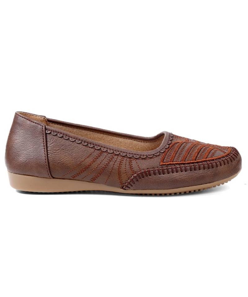 Women Brown Flats Ballerinas Meriggiare 3142332