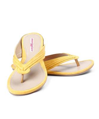 Women Yellow Flats One Toe Flats 1