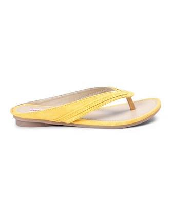 Women Yellow Flats One Toe Flats 2